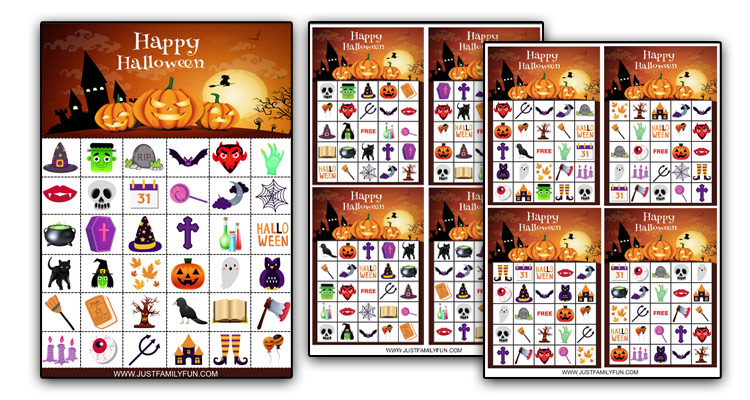 halloween bingo printable cards