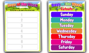 Days Of The Week Chart, Activities & Colouring Pages | Just Family Fun