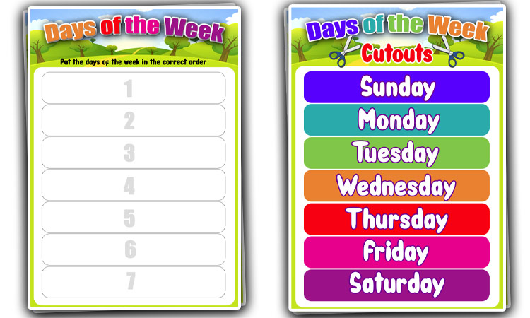 Days of the Week Cut and Paste