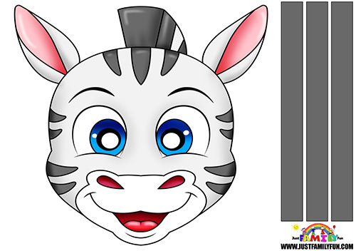 Printable Zebra Face Mask Templates