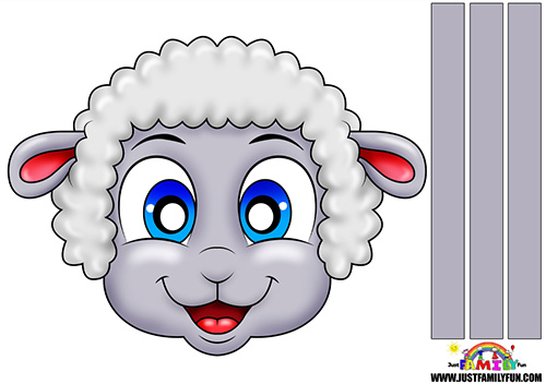 Printable Sheep Paper Mask Templates