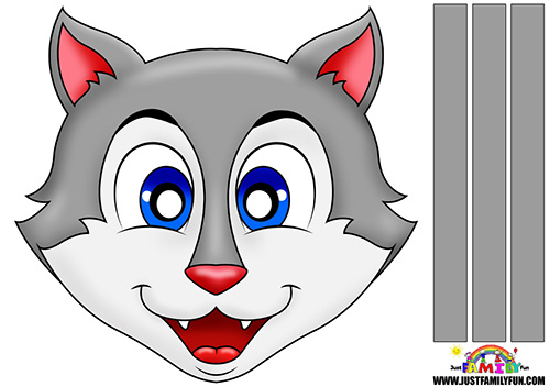 Printable Kids Wolf Mask Templates