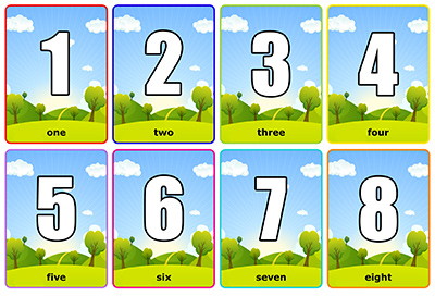 Number Flash Cards 1-100