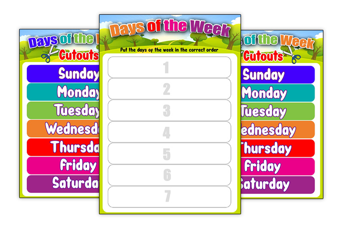 Days of the Week Cut and Paste Worksheet