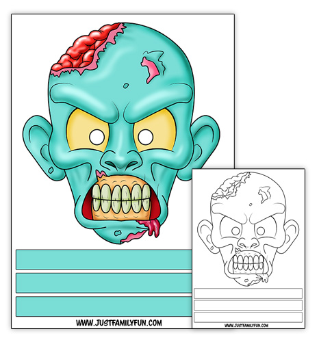 printable zombie mask