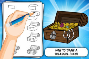How to Draw a Treasure Chest Step by Step Guide | Just Family Fun