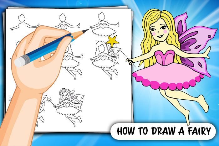 How to draw fairy step by step easy. - YouTube