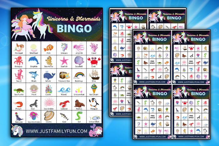 printable unicorn bingo