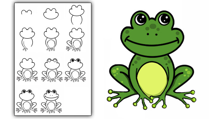 Hhow To Draw A Frog Step By Step Guide | Just Family Fun