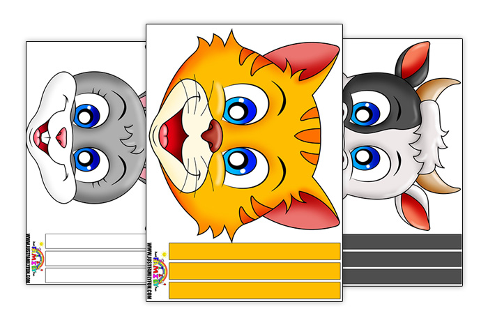 animal face mask templates