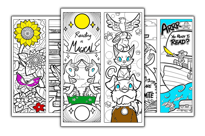 printable bookmarks to color