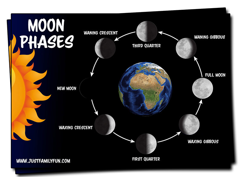 free printble moon phases diagram