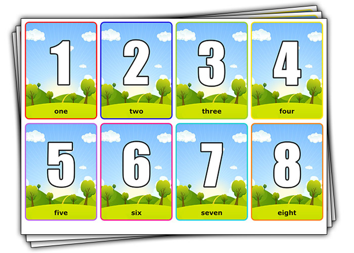 Number Flash Cards 1-100