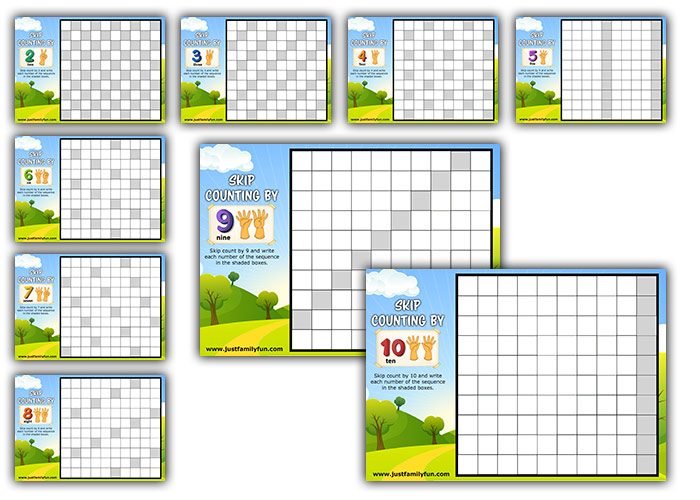 Skip Counting Charts