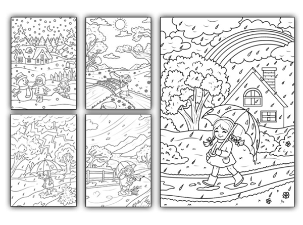 Printable Weather Coloring Sheets
