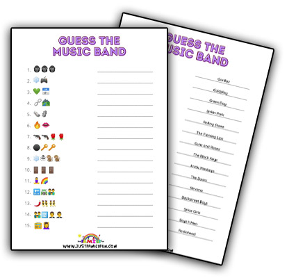 Music Band Emoji Quiz