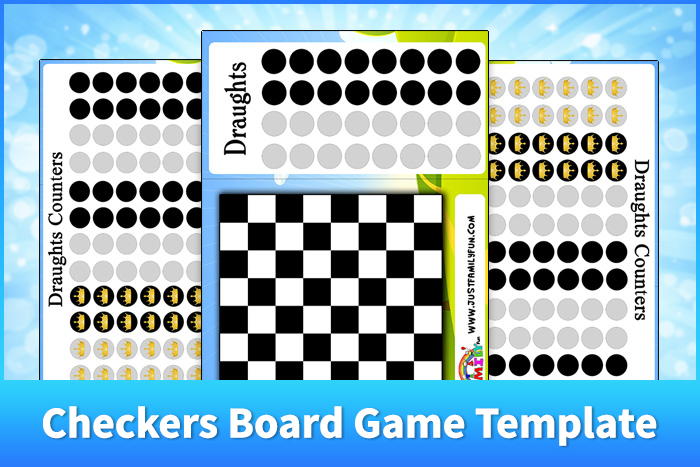 Checkers Board Game Template
