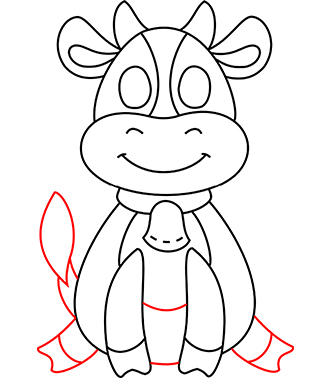 How To Draw A Cute Cow step 7
