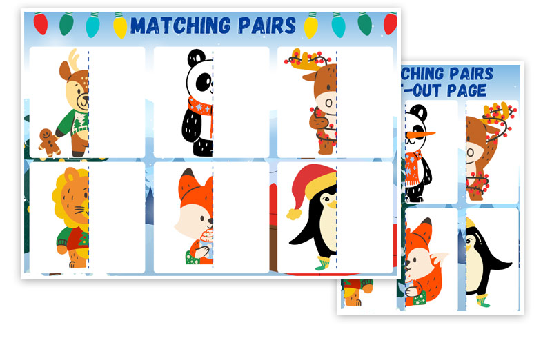 Matching pairs worksheet