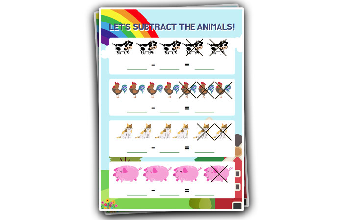 subtracting chart & worksheets