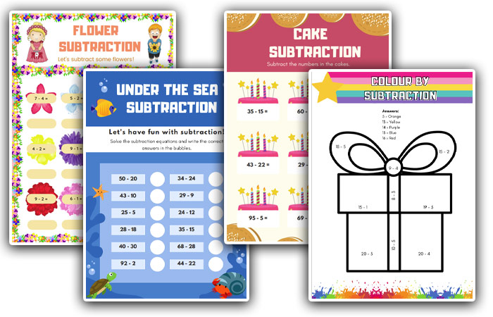 subtracting chart