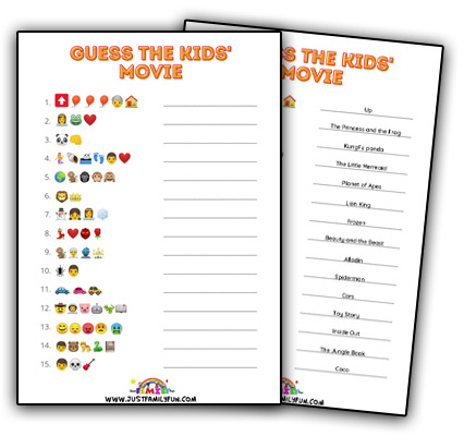 Kids’ Movie Emoji Quiz