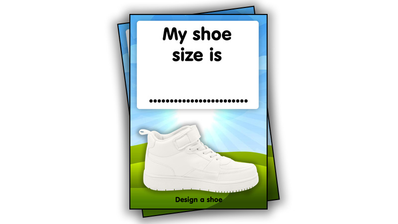 Maths About Me Worksheets shoe size