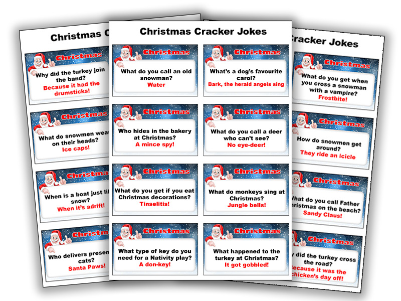Printable Christmas Cracker Jokes