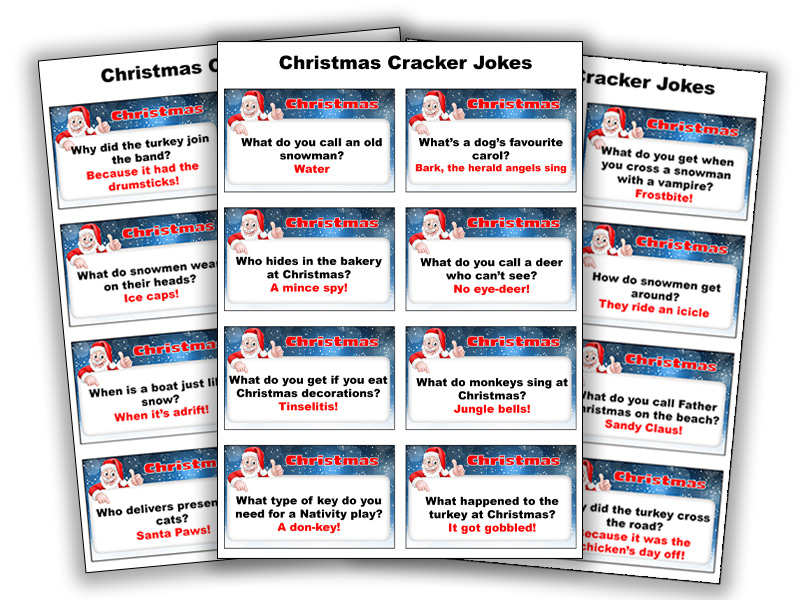 christmas jokes and outlined