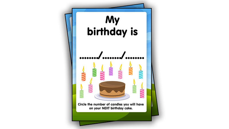 my birthday ctivity worksheet