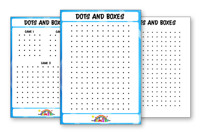 Dot Boxes and Tic-Tac_Toe: Paper & Pencil Games for Kid's 7-12