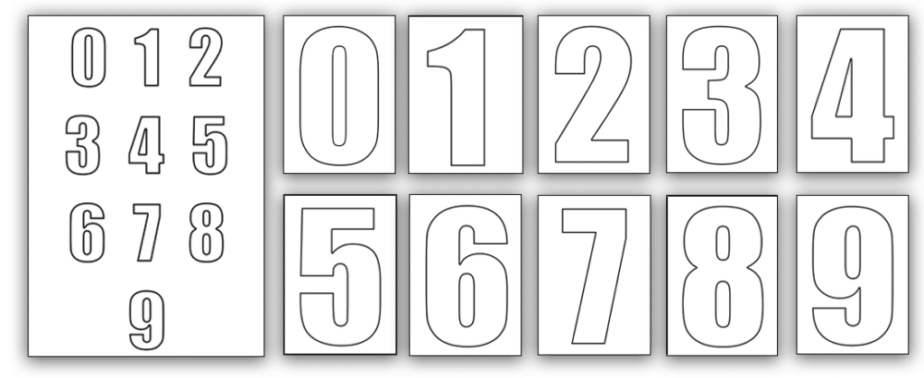 Free Printable Number Bubble Letters: Bubble Numbers Set 21 - 30