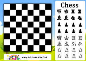 Free Printable Chess Board Templates | Just Family Fun
