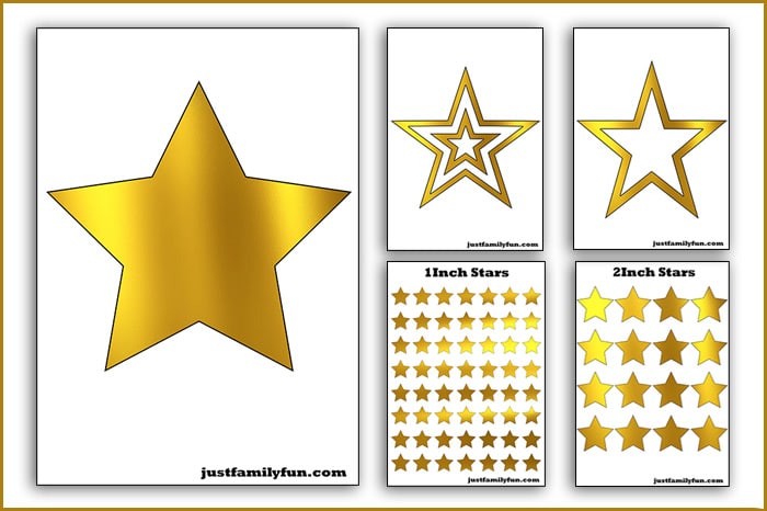Printable Gold Stars