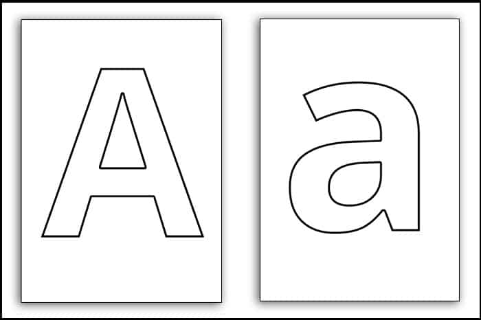 Letter A Outline Templates - Ready To Print 4