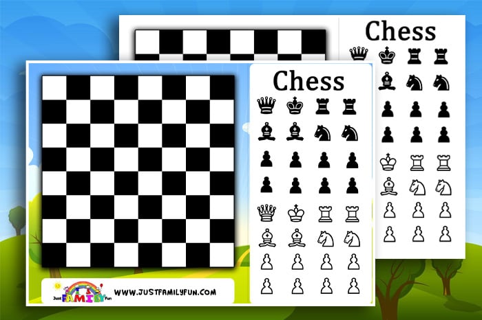 printable chess board