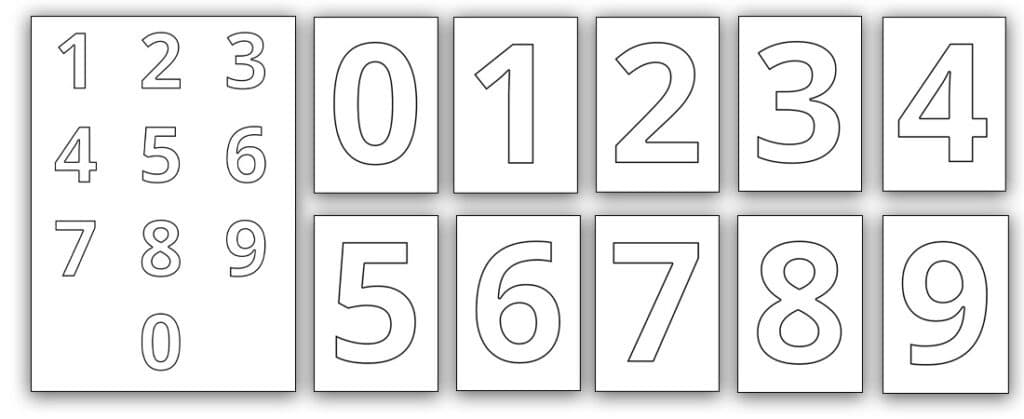 Printable Number 5 Outline - Print Bubble Number 5