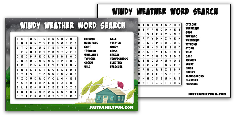 Windy Weather Word search