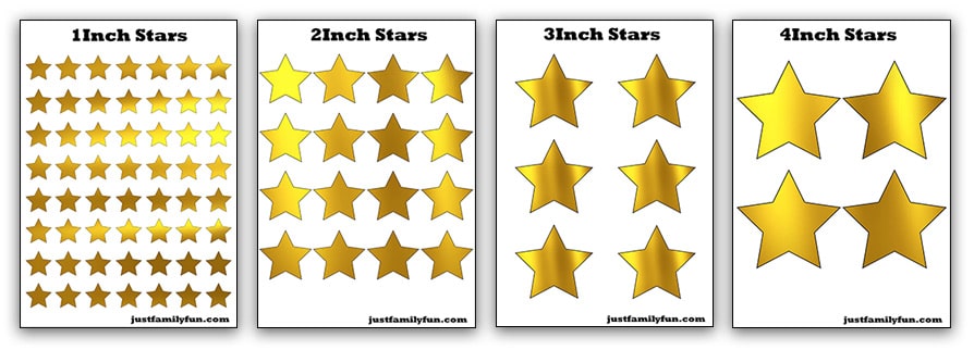 Printable Gold Stars 