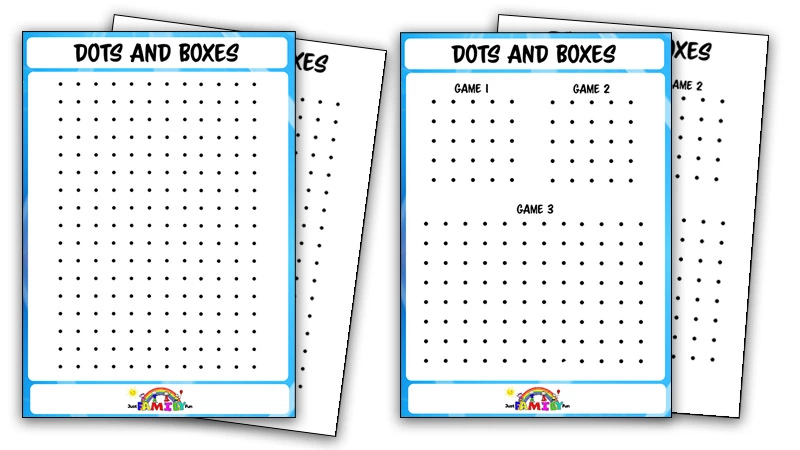 Dots And Boxes Printable Just Family Fun