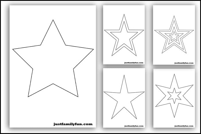Printable Blank Star Templates And Stencils 3