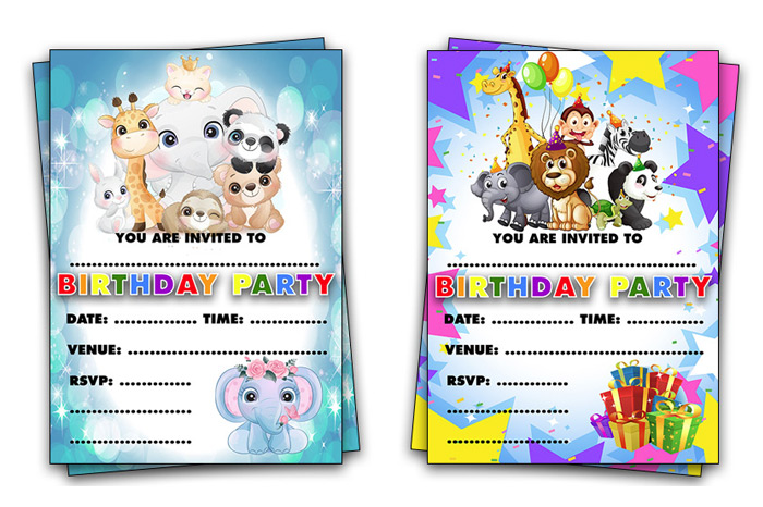 Printable animal invitations