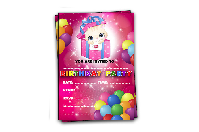 Printable cat invitations