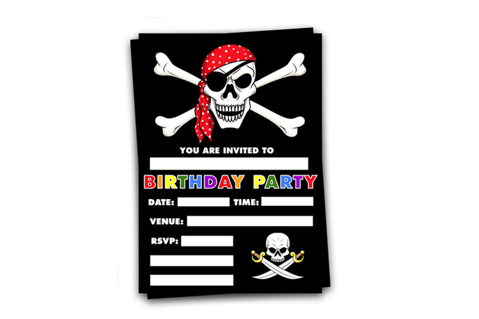 Printable pirate invitations