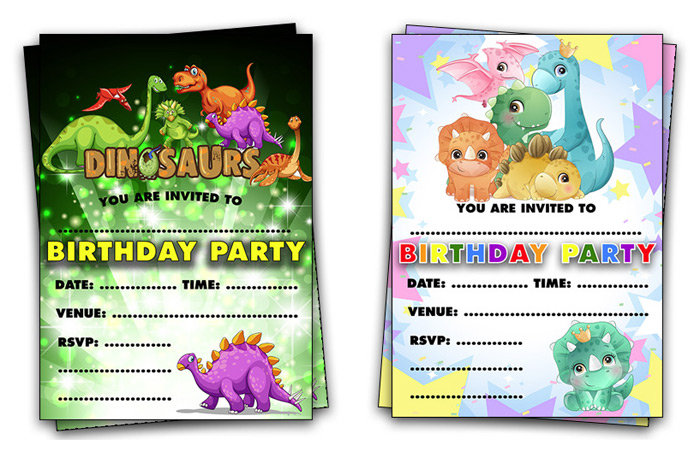 Printable dinosaur invitations