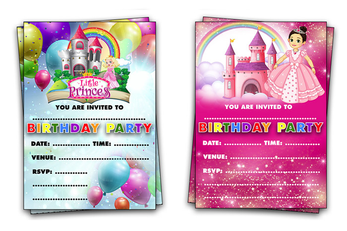 Printable princess invitations