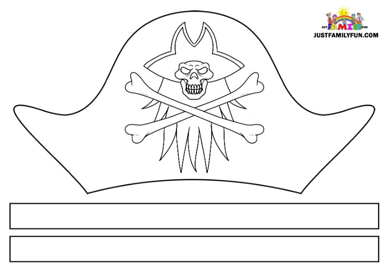 printable pirate hat coloring page