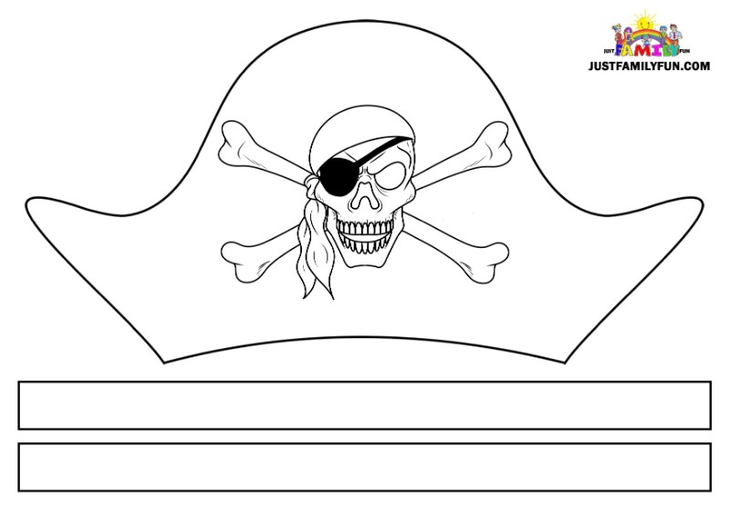 printable pirate hat coloring page