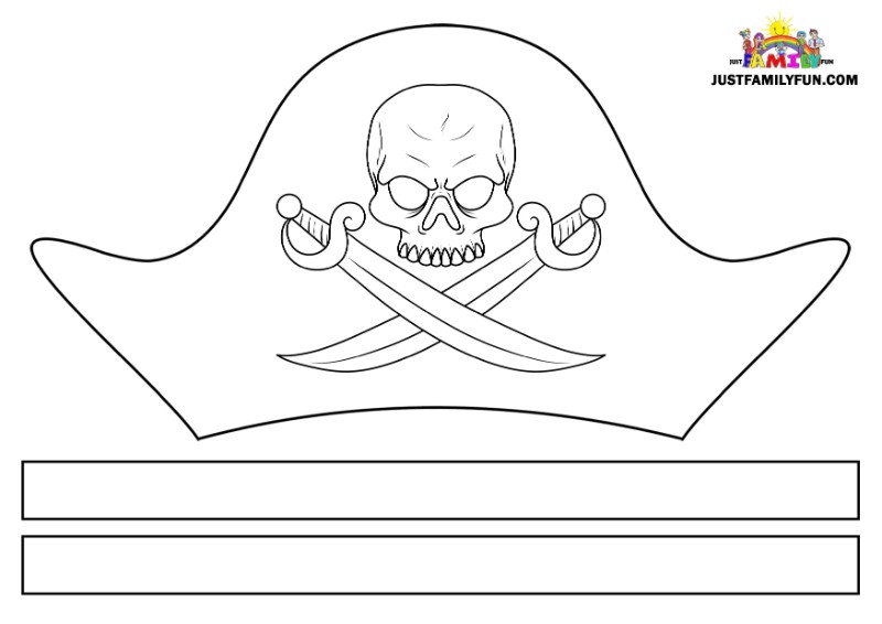 printable pirate hat coloring page