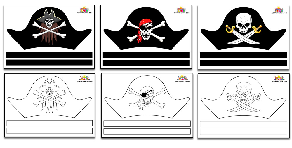 Free Printable Pirate Hat Template Designs Just Family Fun